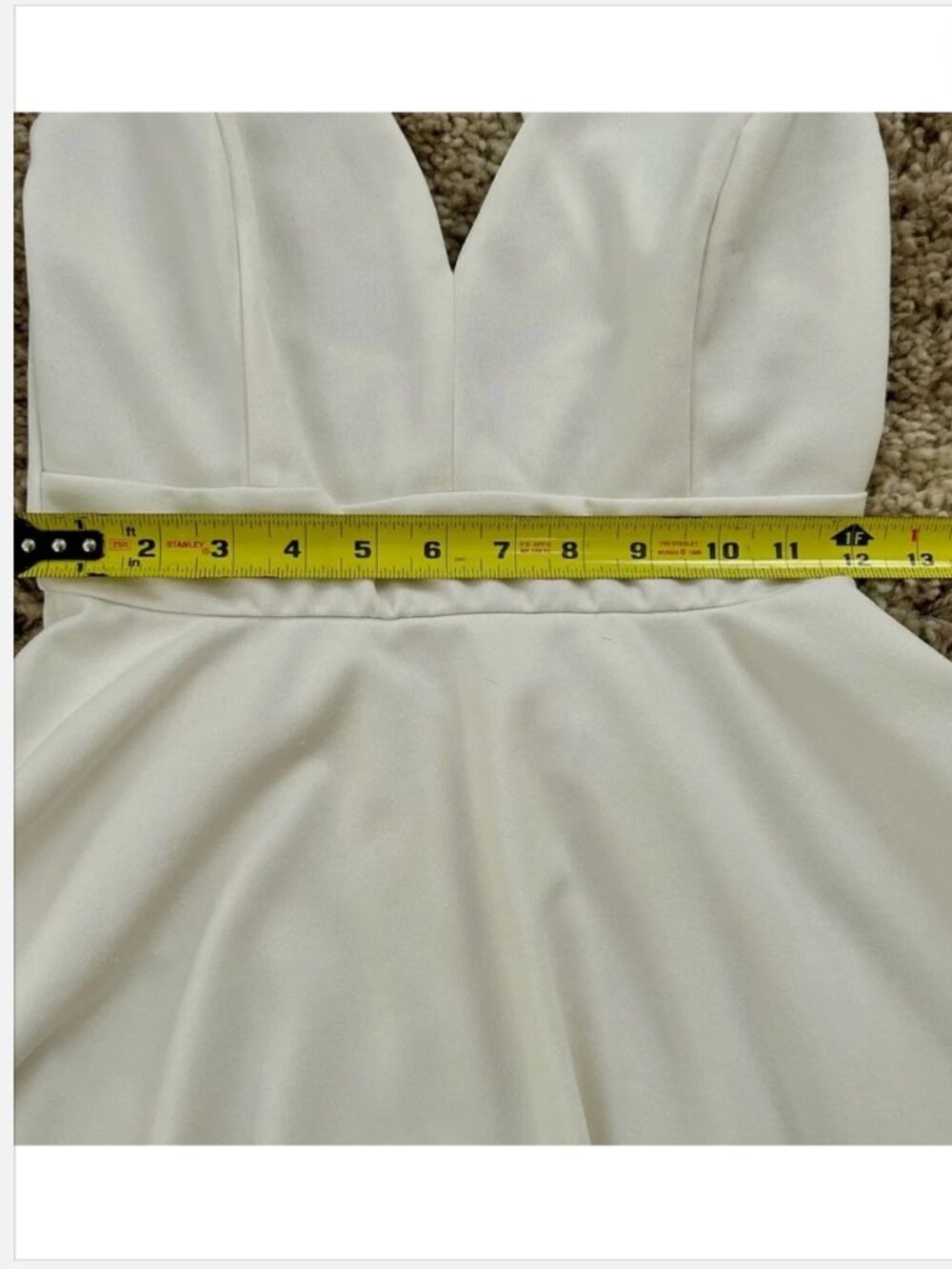 Windsor White Ruffle Flowy Sundress S - Picture 6 of 9